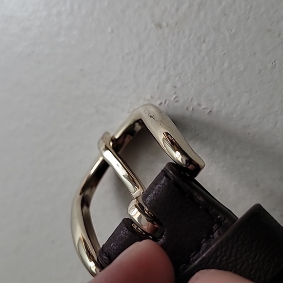 Talbots Brown Leather Woven Braided Belt with Gold Buckle - Small - Picture 5 of 5